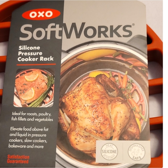 OXO SoftWorks Silicone Pressure Cooker Roasting Rack | Red Silicone Rack - Picture 5 of 8
